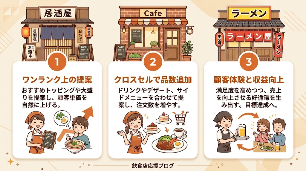 アップセル・クロスセルで注文金額と品数を増やす