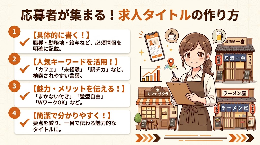 検索されやすい求人タイトルの作り方