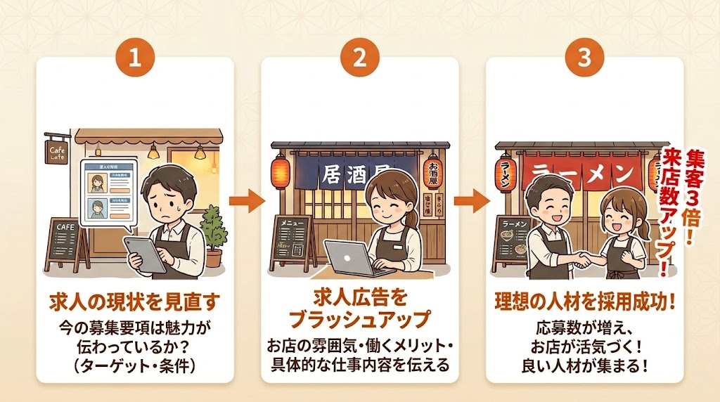 飲食店の求人広告を改善するチェックリスト