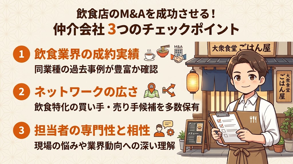 M&A仲介会社の選び方|飲食業界に強い会社を見極める
