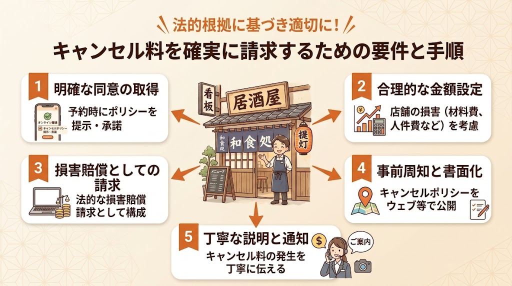 対策5:法的にキャンセル料を請求できるケースと手順