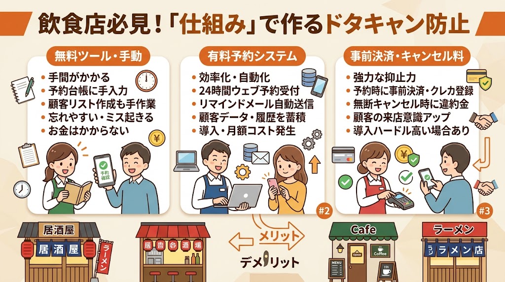 まとめ:無断キャンセル対策は「仕組み」で解決する