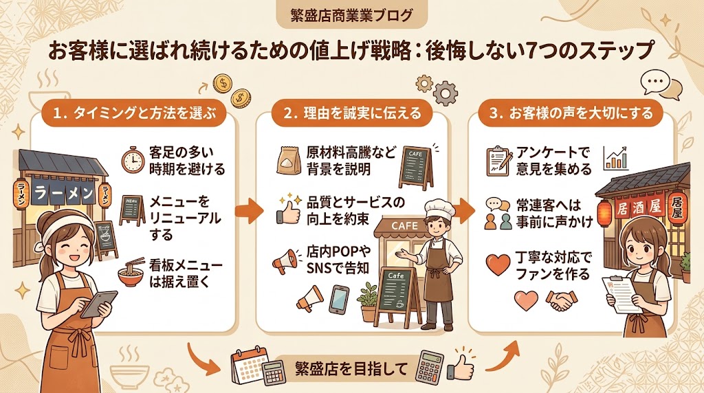 客離れを防ぐ正しい値上げの方法7選