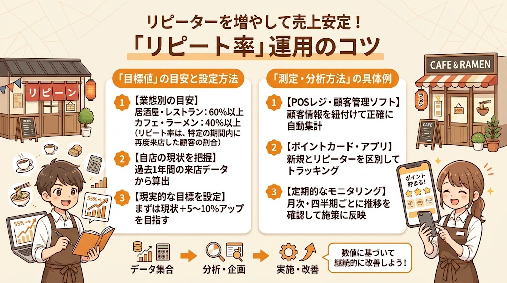 リピート率の目標値と測定方法