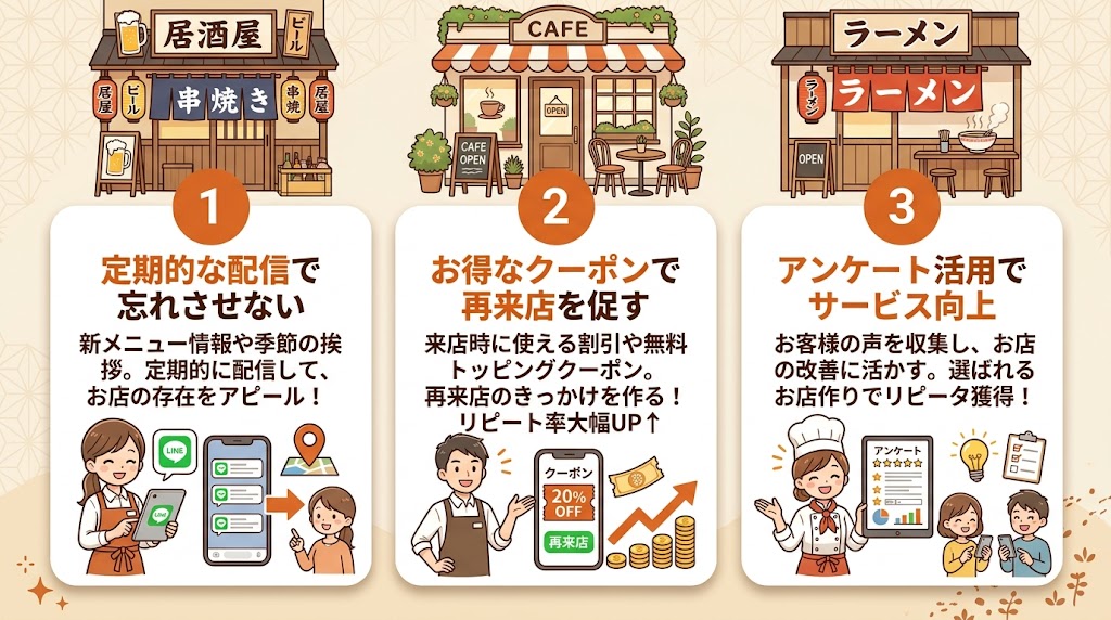 LINE公式アカウントを活用したリピーター獲得術