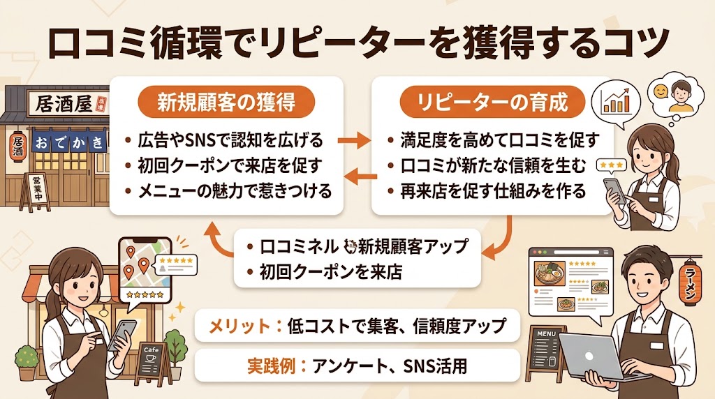 口コミを通じた信頼構築でリピーターを増やす