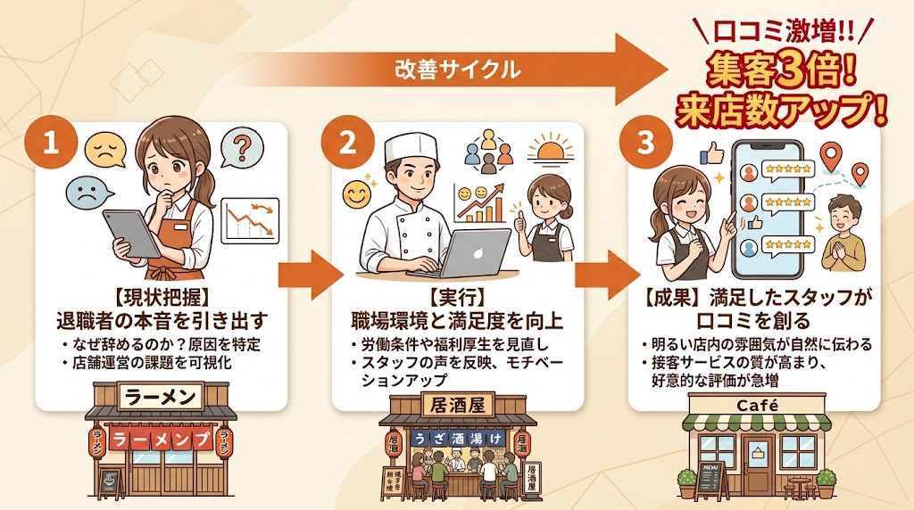 退職面談の活用と従業員満足度が口コミに与える影響