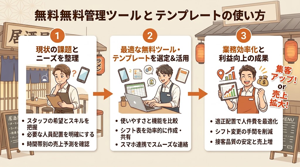 無料で使えるシフト管理ツール・テンプレートの活用法
