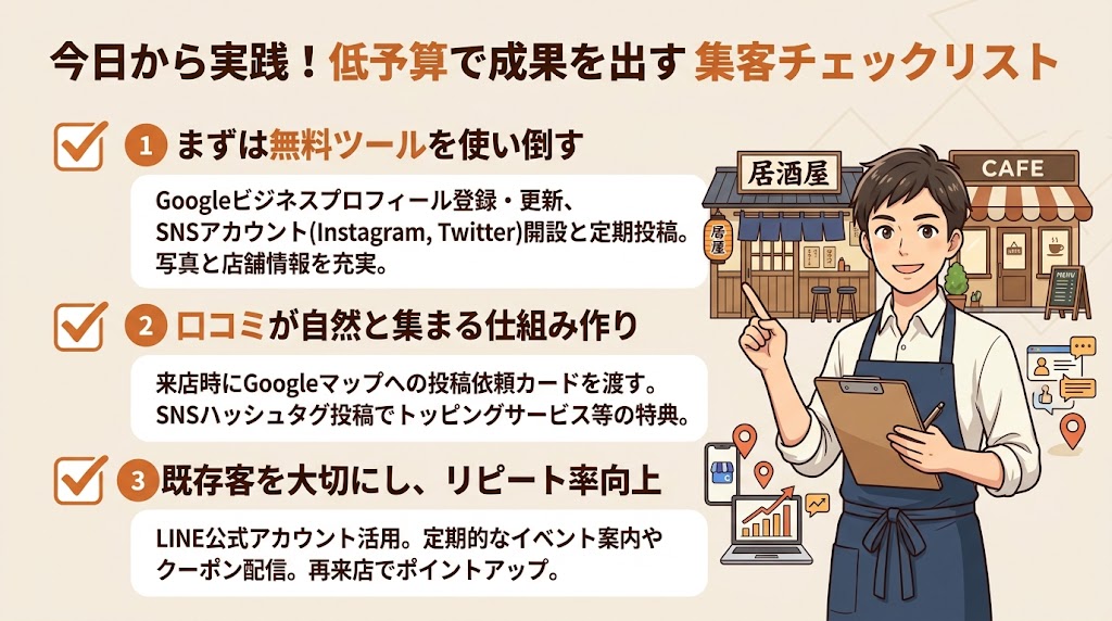 低コストで始められる飲食店の集客アイデア5選