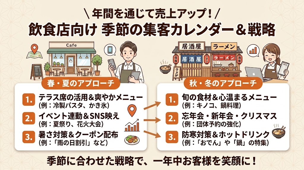 季節別の飲食店集客アイデア