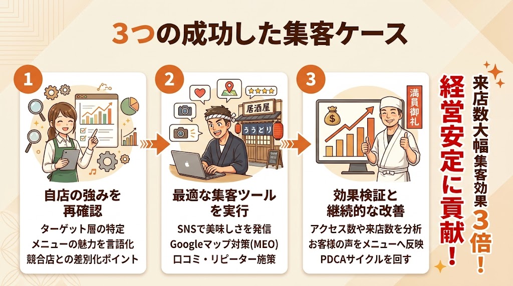 飲食店の集客成功事例3選