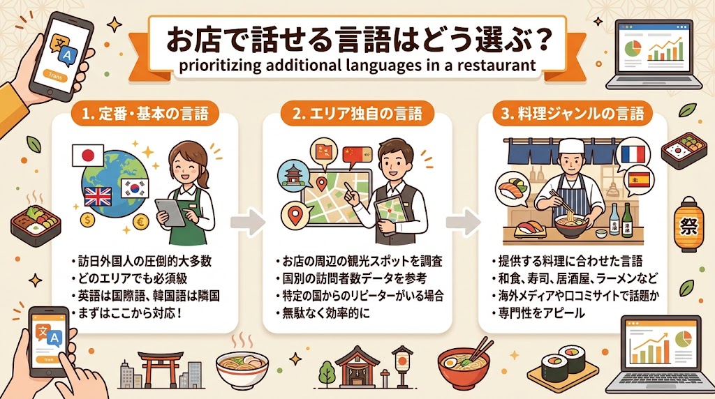 対応すべき言語の優先順位と選び方