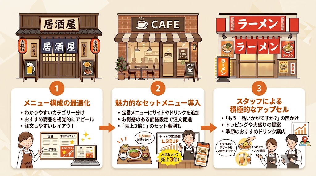 客単価を上げるメニュー設計とアップセル