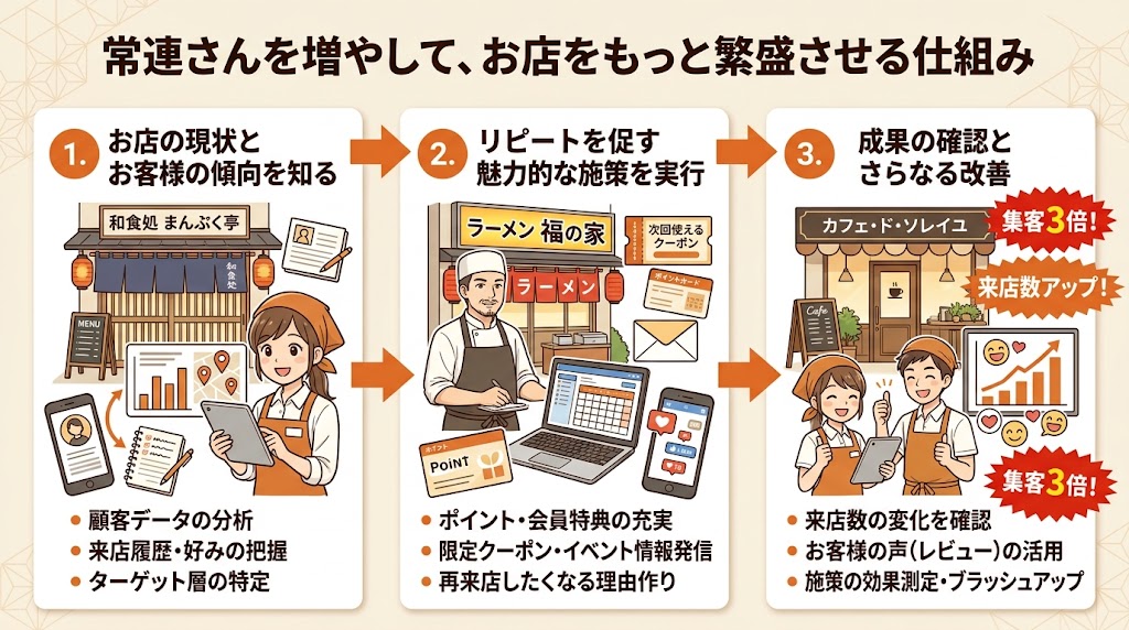 リピーター獲得で来店頻度を高める施策