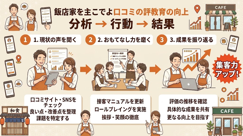 スタッフ教育で口コミ評価を底上げする方法