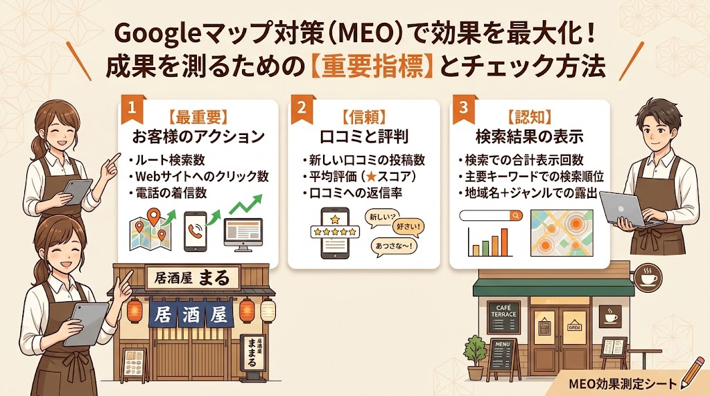 飲食店のMEO対策で追うべき5つのKPI