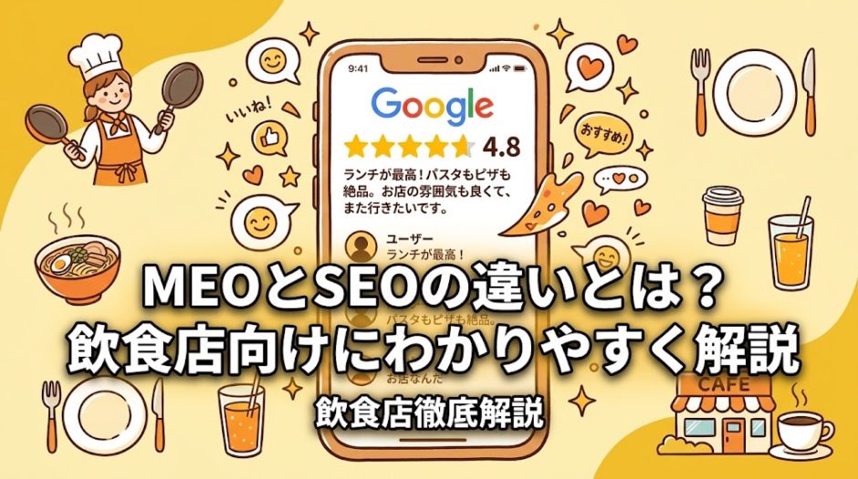 MEOとSEOの違いとは？飲食店向けにわかりやすく解説