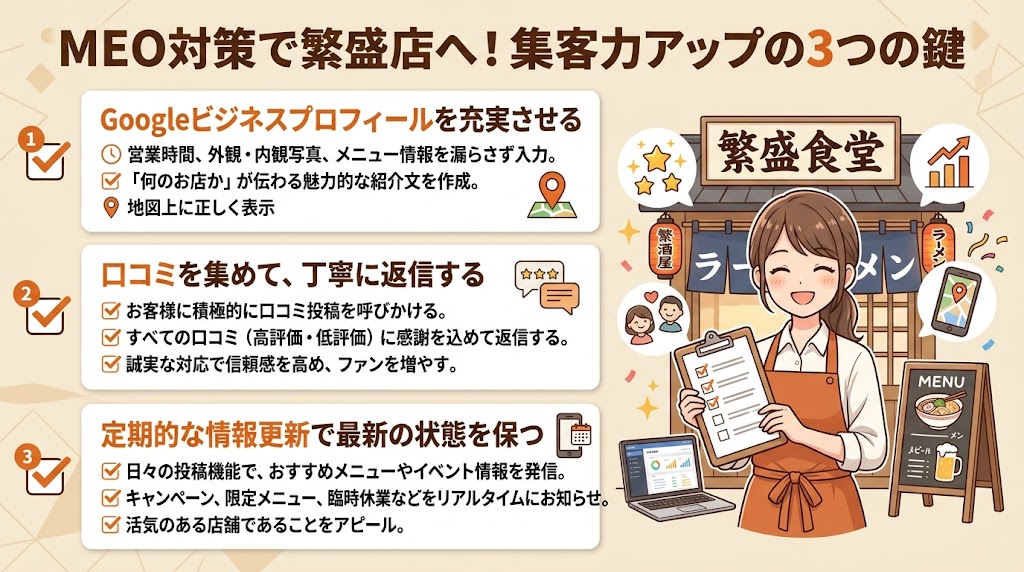 まとめ:MEO対策は飲食店の集客に欠かせない施策