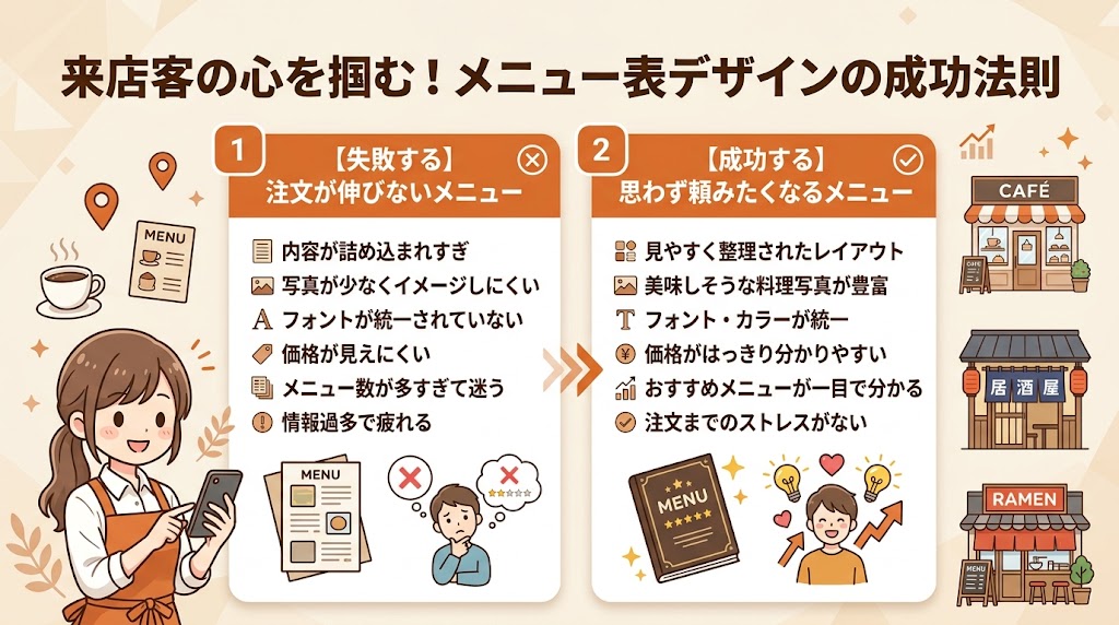 【保存版】注文率が上がるメニューデザインの基本原則