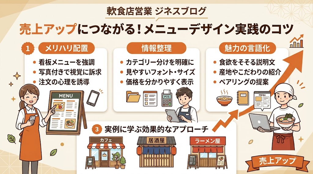 【実例付き】売上アップに成功した飲食店のメニューデザイン事例