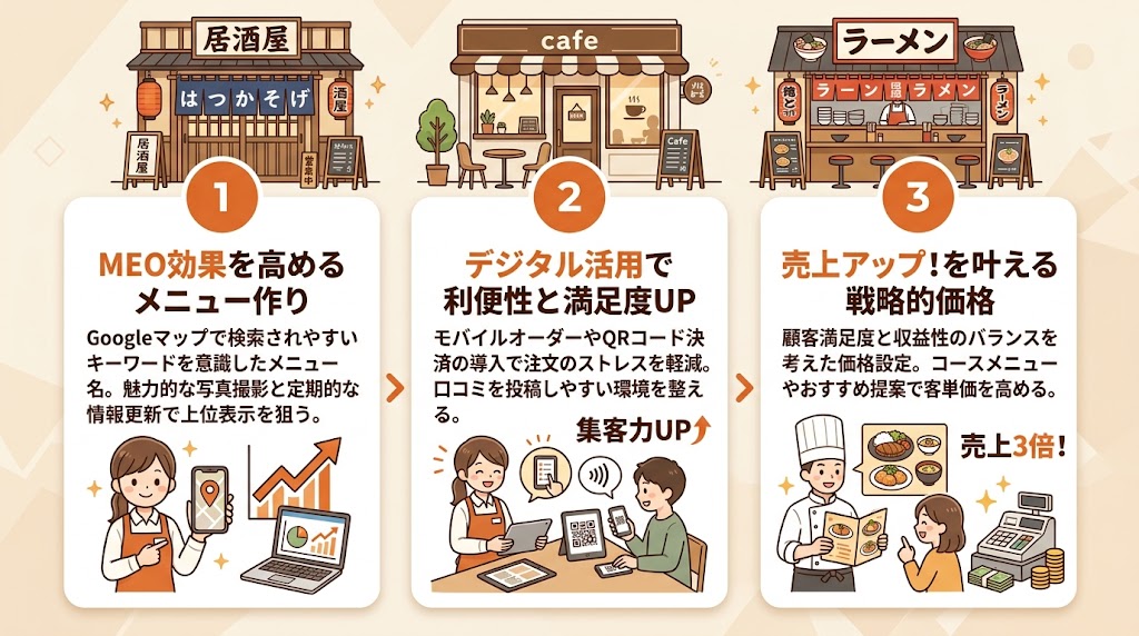 2025年最新トレンド｜デジタル×MEO対策を意識したメニュー戦略